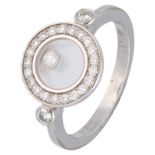 No Reserve - Chopard 18k white gold happy diamonds ring set with approx. 0.31 ct. diamond.