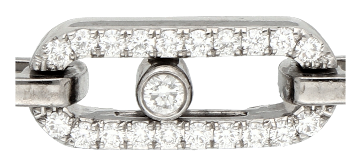 No Reserve - Messika 18K white gold link bracelet 'Move' set with approx. 1.15 ct. diamond. - Image 3 of 5