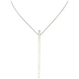 No Reserve - Pianegonda Sterling silver snake necklace with bar pendant.