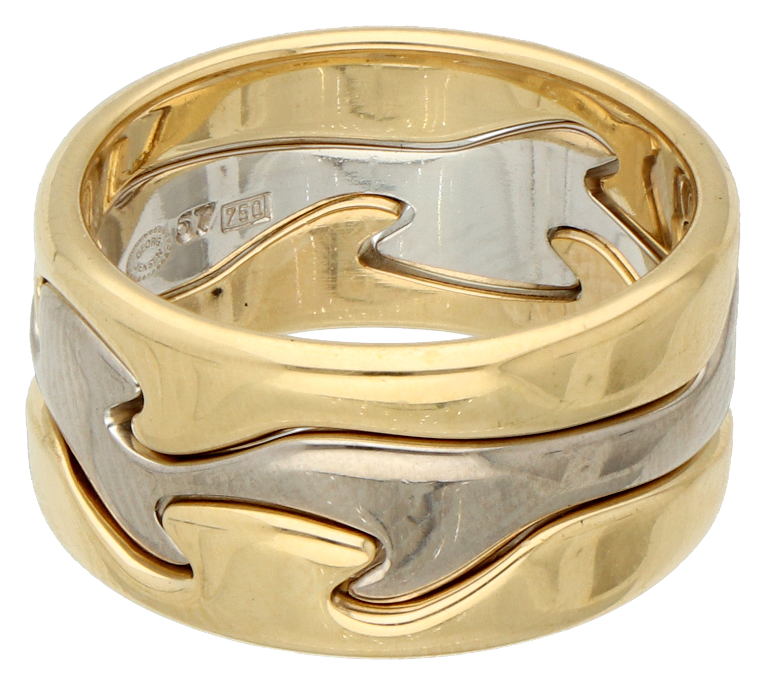 No Reserve - Georg Jensen 18K bicolor gold Fusion ring. - Image 2 of 4