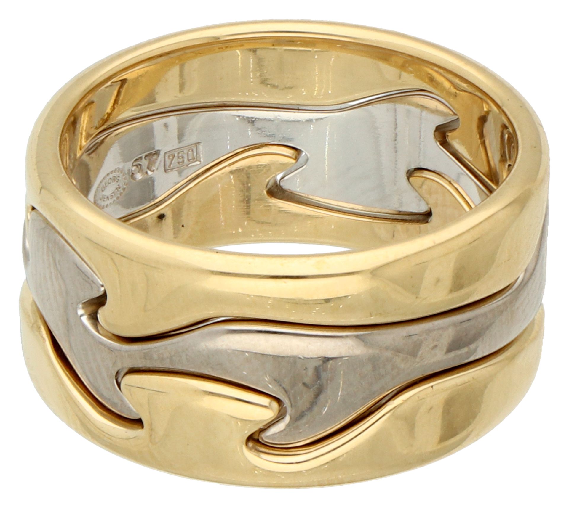 No Reserve - Georg Jensen 18K bicolor gold Fusion ring. - Bild 2 aus 4