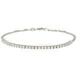 No Reserve - 18k White gold bracelet set with approx. 0.60 ct. of diamonds.