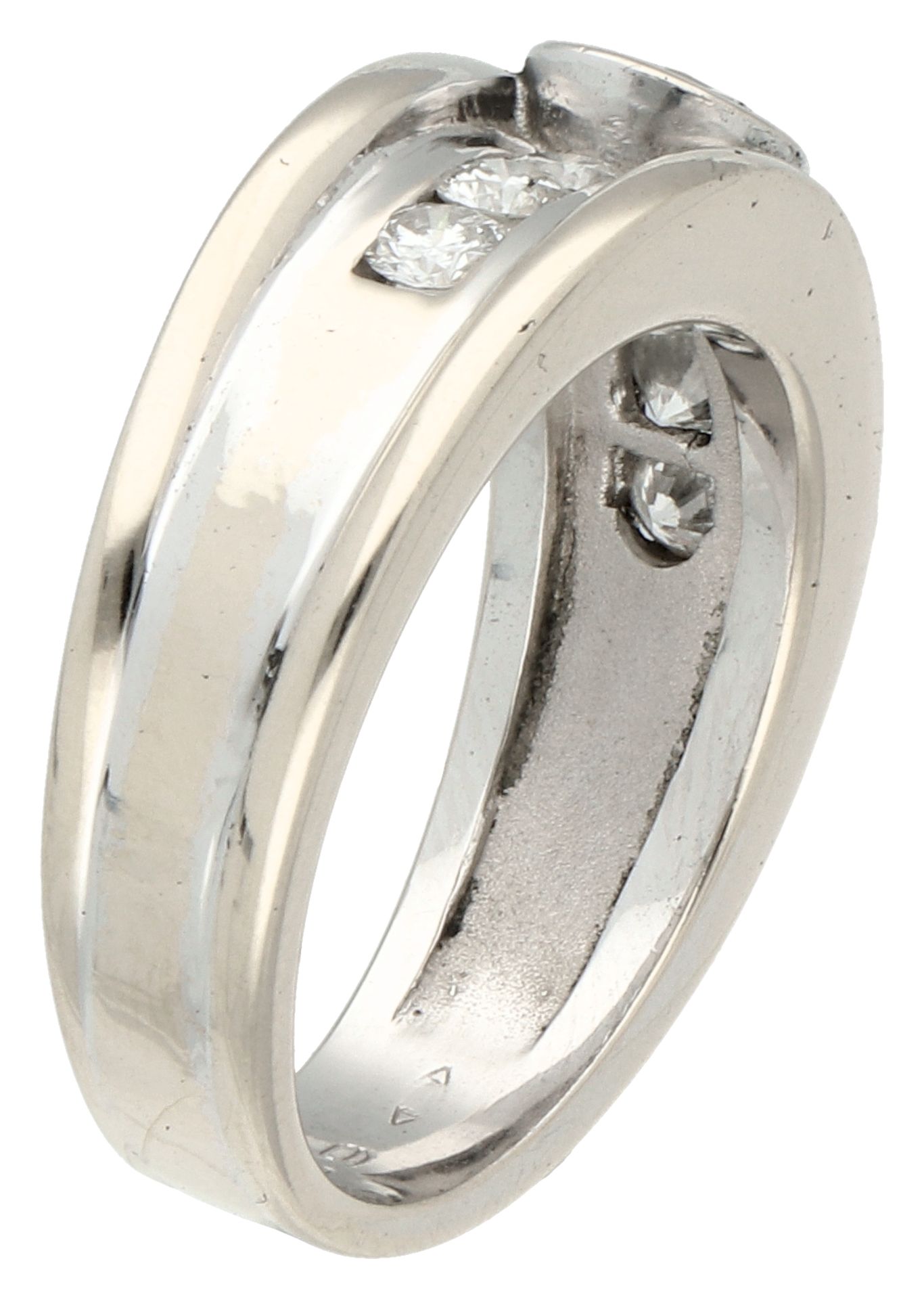 No Reserve - 18K White gold shoulder ring set with approx. 0.65 ct. diamond. - Bild 2 aus 3