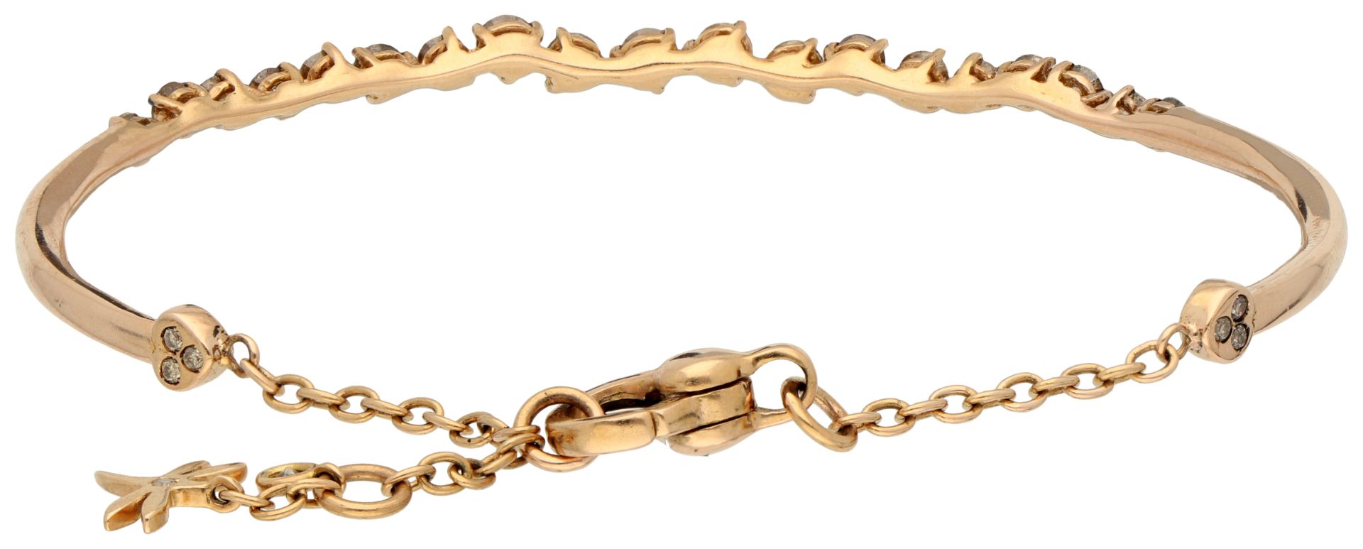 No Reserve - Casato 18K Rose gold bracelet bangle set with approx. 0.95 ct. diamond. - Bild 2 aus 4