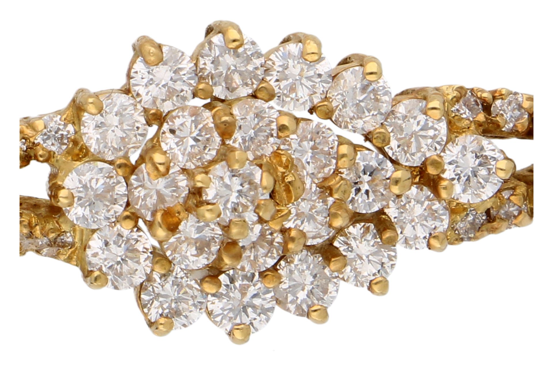 No Reserve - 14K Yellow gold bracelet set with approx. 1.24 ct. diamond. - Bild 2 aus 3