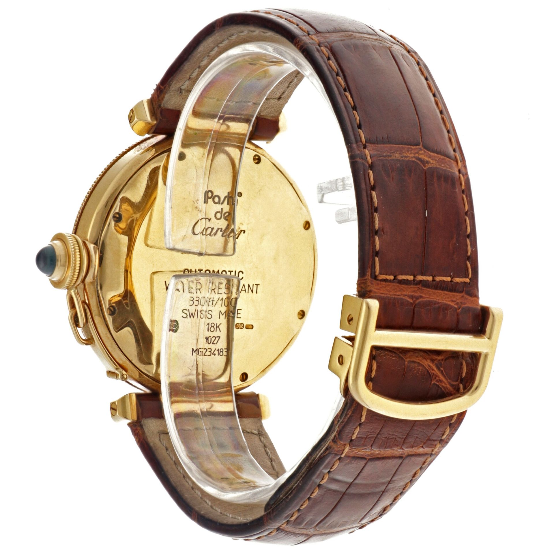 No Reserve - Cartier Pasha 18K. 1027 - Men's watch. - Bild 3 aus 6