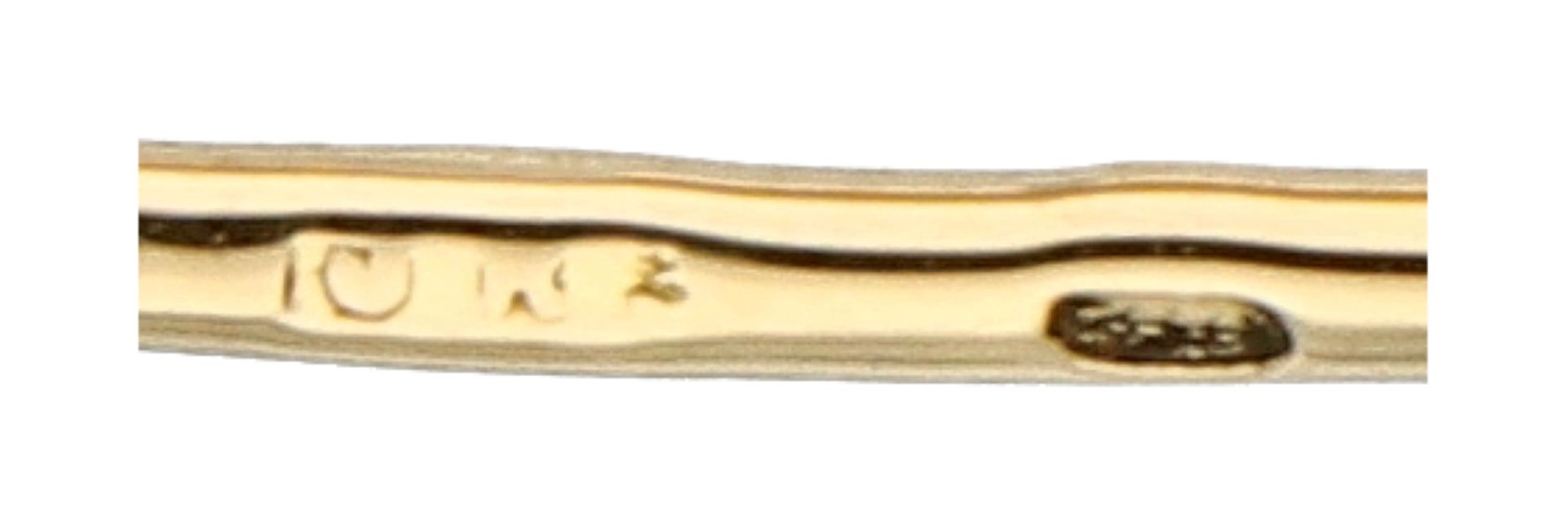 No Reserve - 14K Yellow gold Art Deco bar brooch diamond. - Image 6 of 6