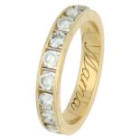 No Reserve - 18K Yellow gold demi-alliance ring set with approx. 0.81 ct. diamond.