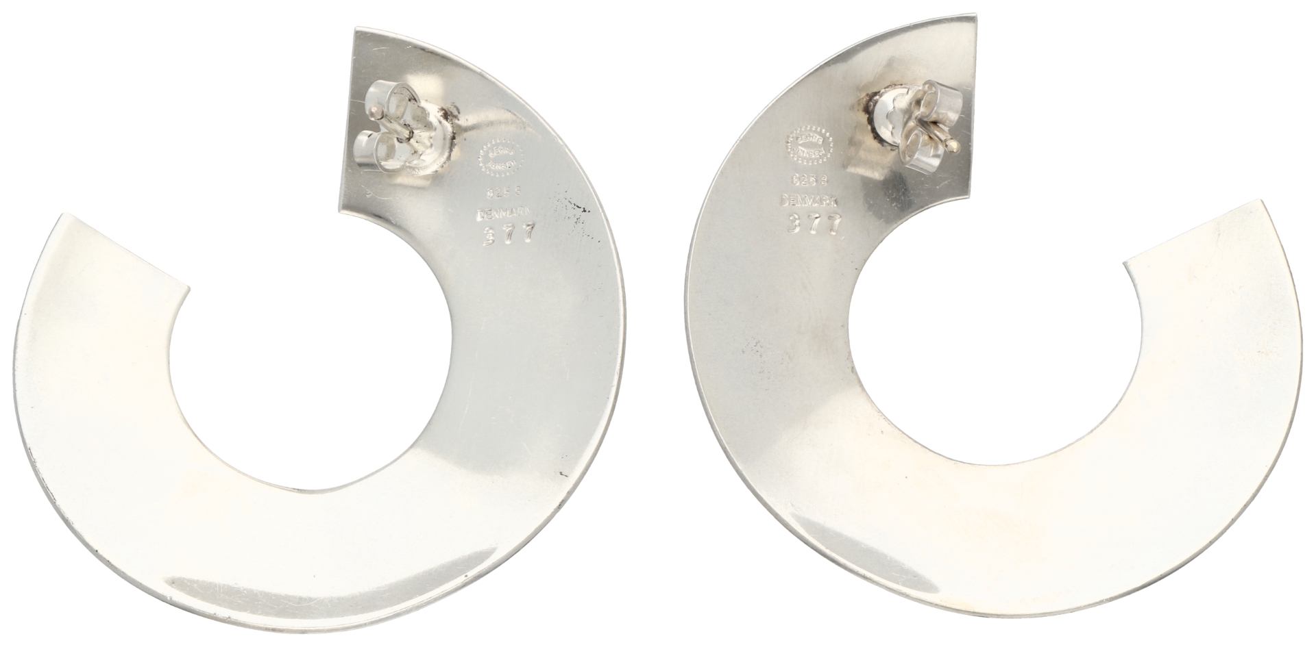 No Reserve - Georg Jensen Sterling silver stud earrings no. 377 - Image 2 of 3