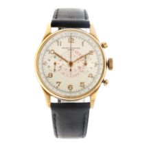 No Reserve - Baume & Mercier chronograph 18K. 3940 - Men's watch - approx. 1940.