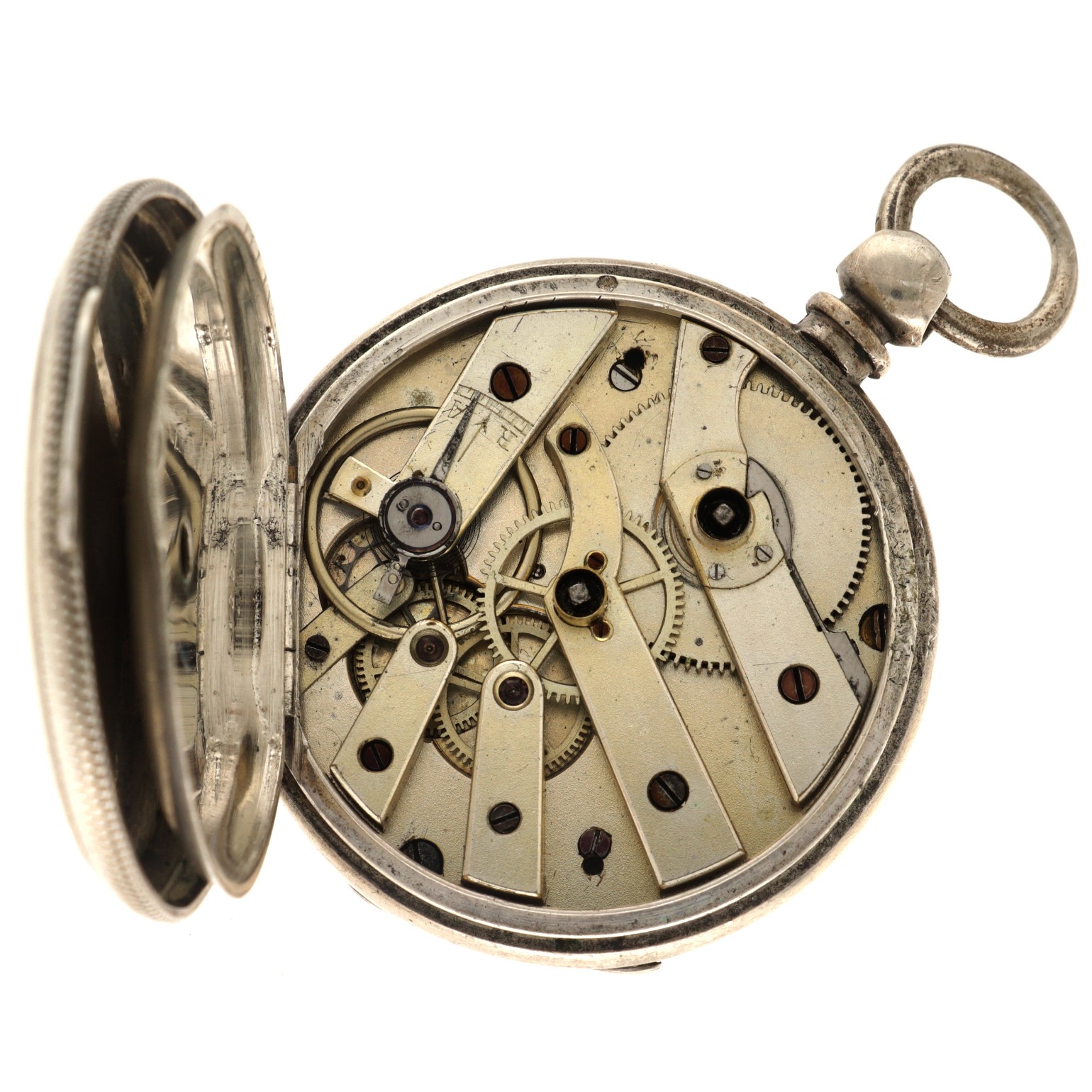 No Reserve - J. Baumer silver (800/1000) - Men's pocket watch - Paris, France. - Image 3 of 5