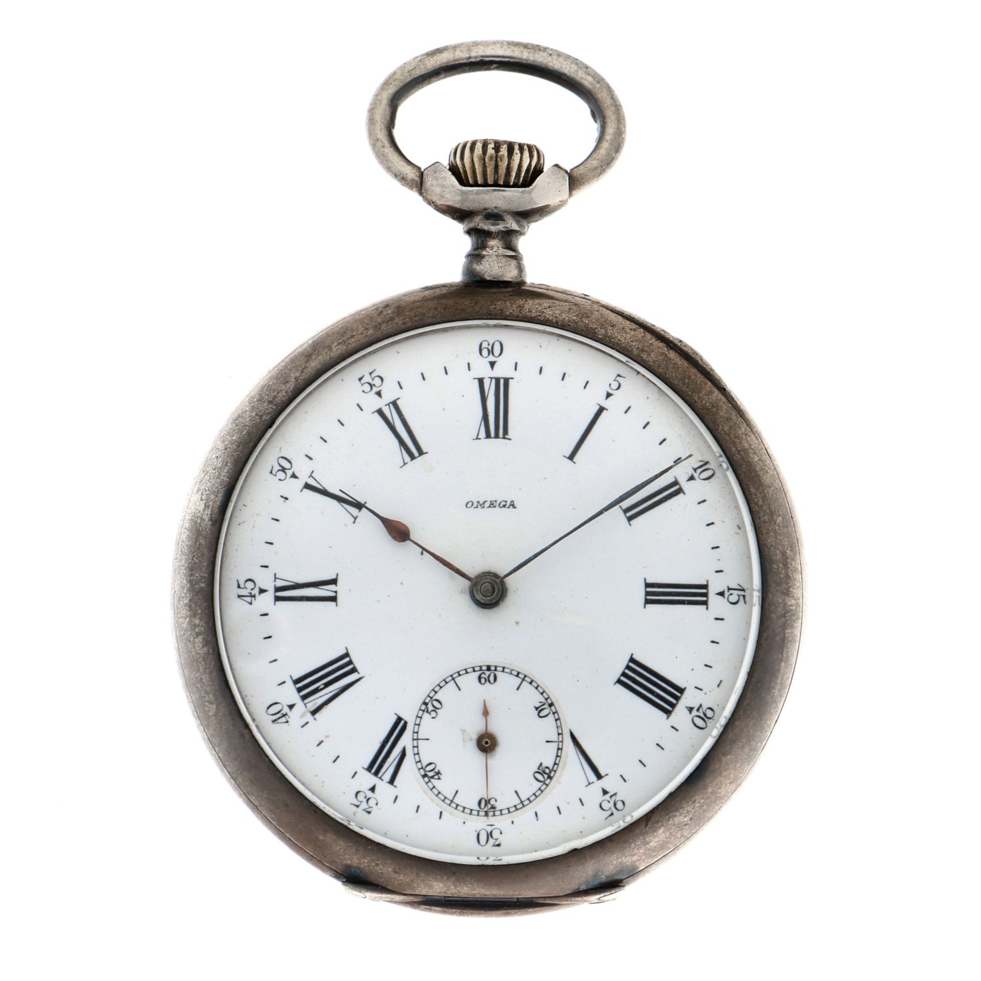 No Reserve - Omega Lever-Escapement silver 800/1000 - Men's pocketwatch - approx. 1958.