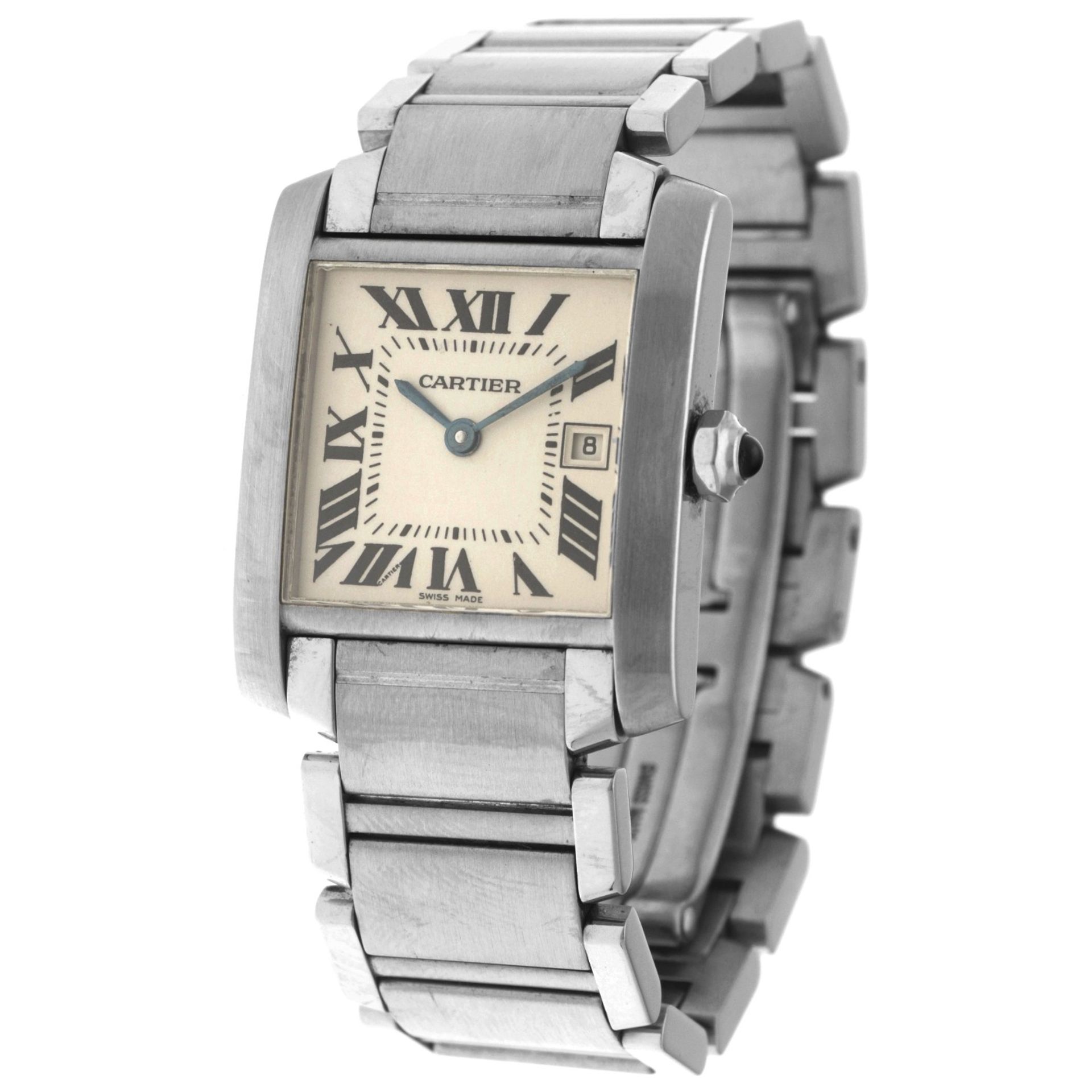 No Reserve - Cartier Tank Française 2465 - Ladies watch. - Image 2 of 5