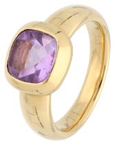 No Reserve - 18K Quinn yellow gold ring set with amethyst.