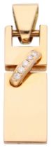 No Reserve - Chaumet 18k rose gold pendant set with approx. 0.025 ct. diamond.