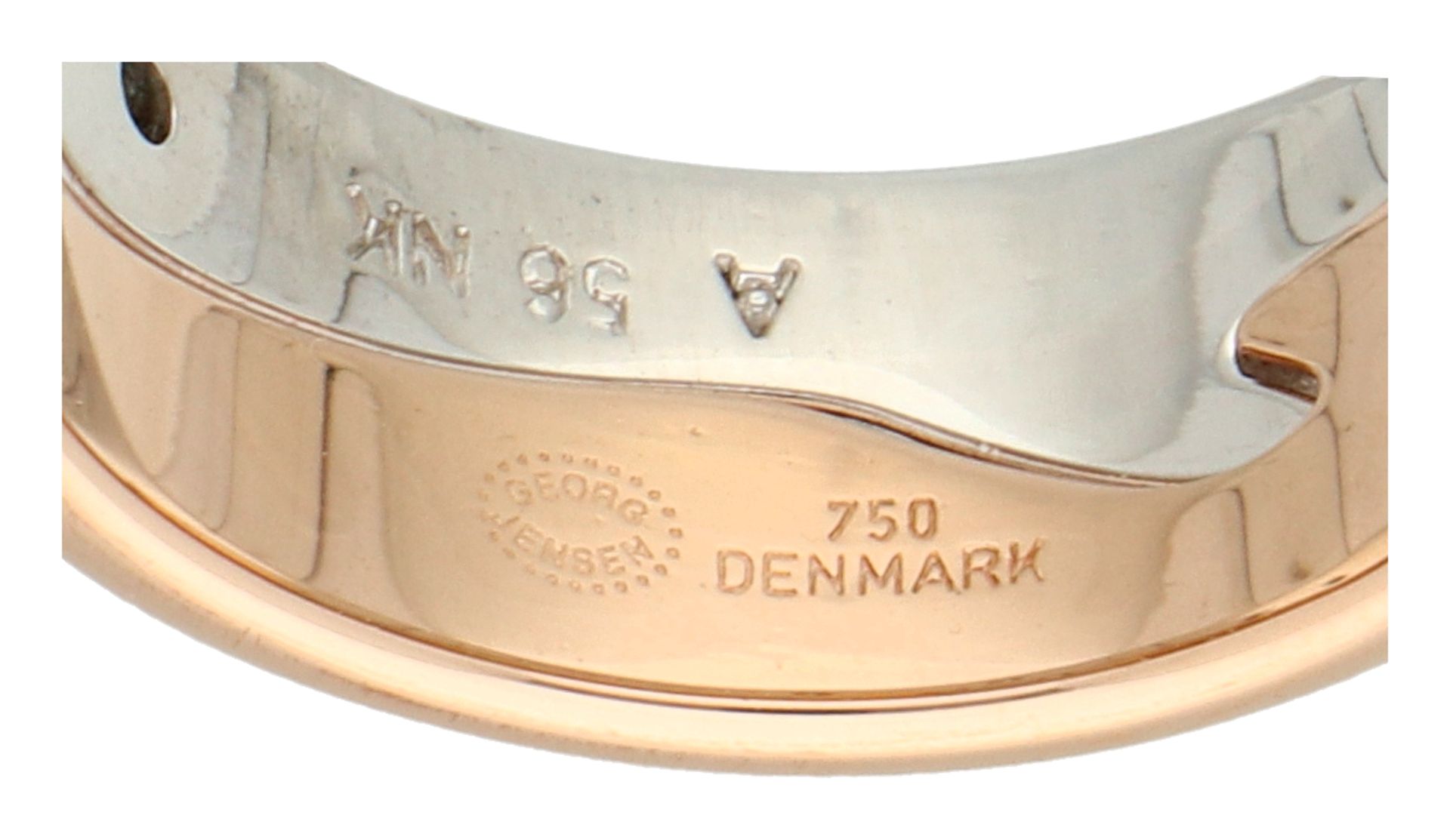 No Reserve - Georg Jensen 18K bicolor gold Fusion ring set with approx. 0.30 ct. diamond. - Bild 4 aus 5