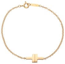 No Reserve - Tiffany & Co 18K rose gold T bracelet.