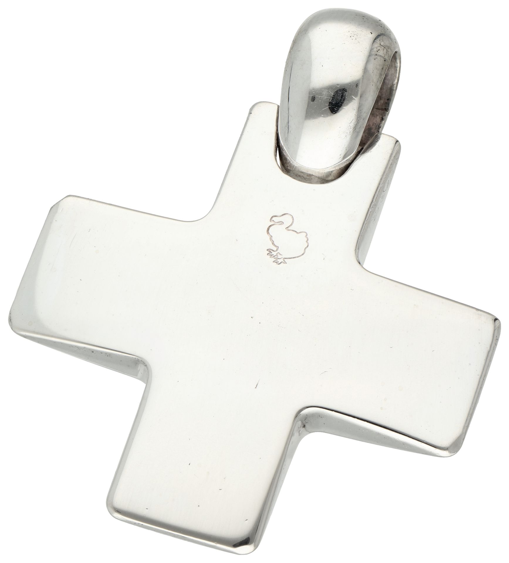 No Reserve - Pomellato Sterling silver Dodo cross pendant.