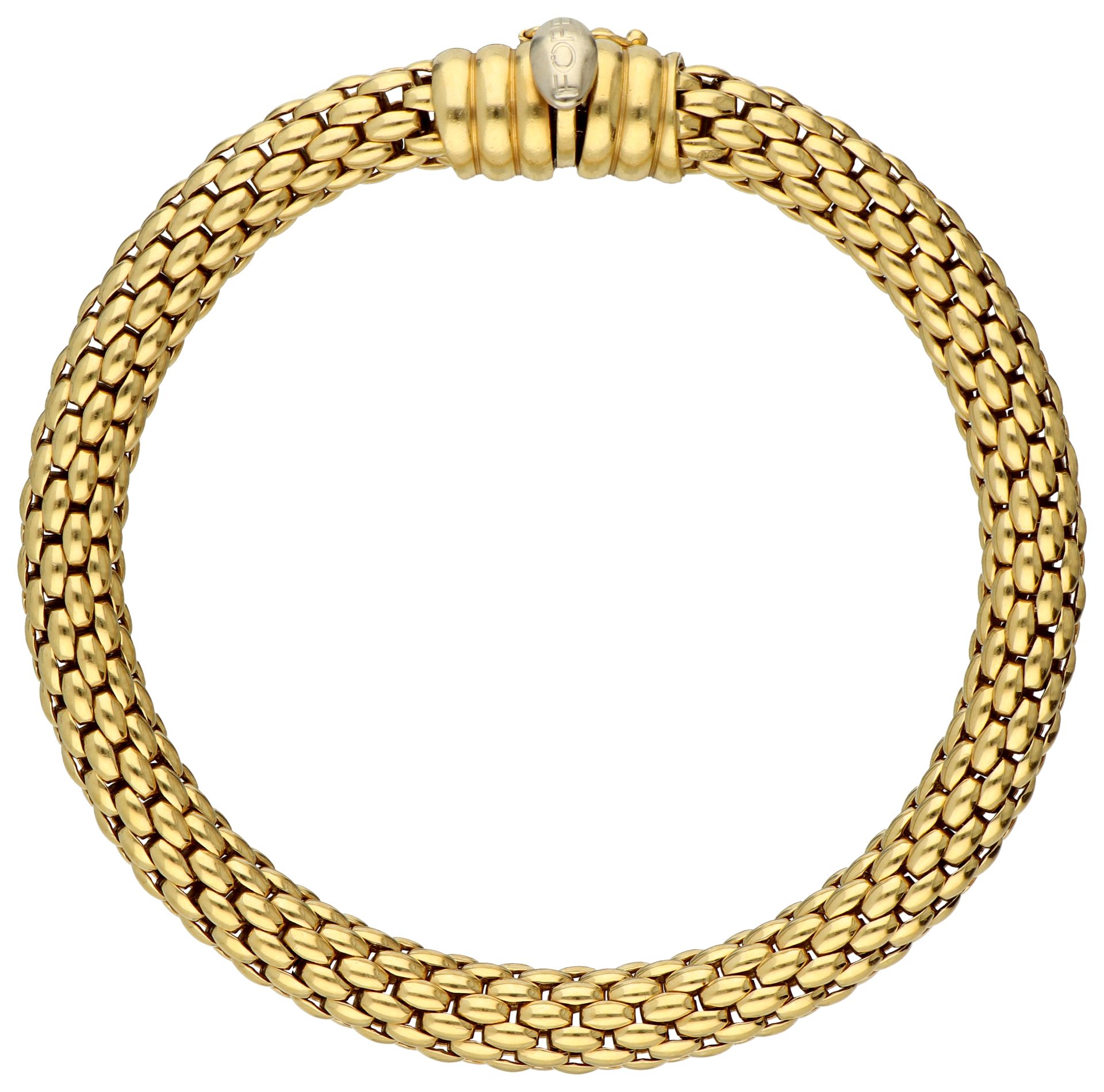 No Reserve - Fope 18K yellow gold mesh bracelet - Bild 3 aus 4