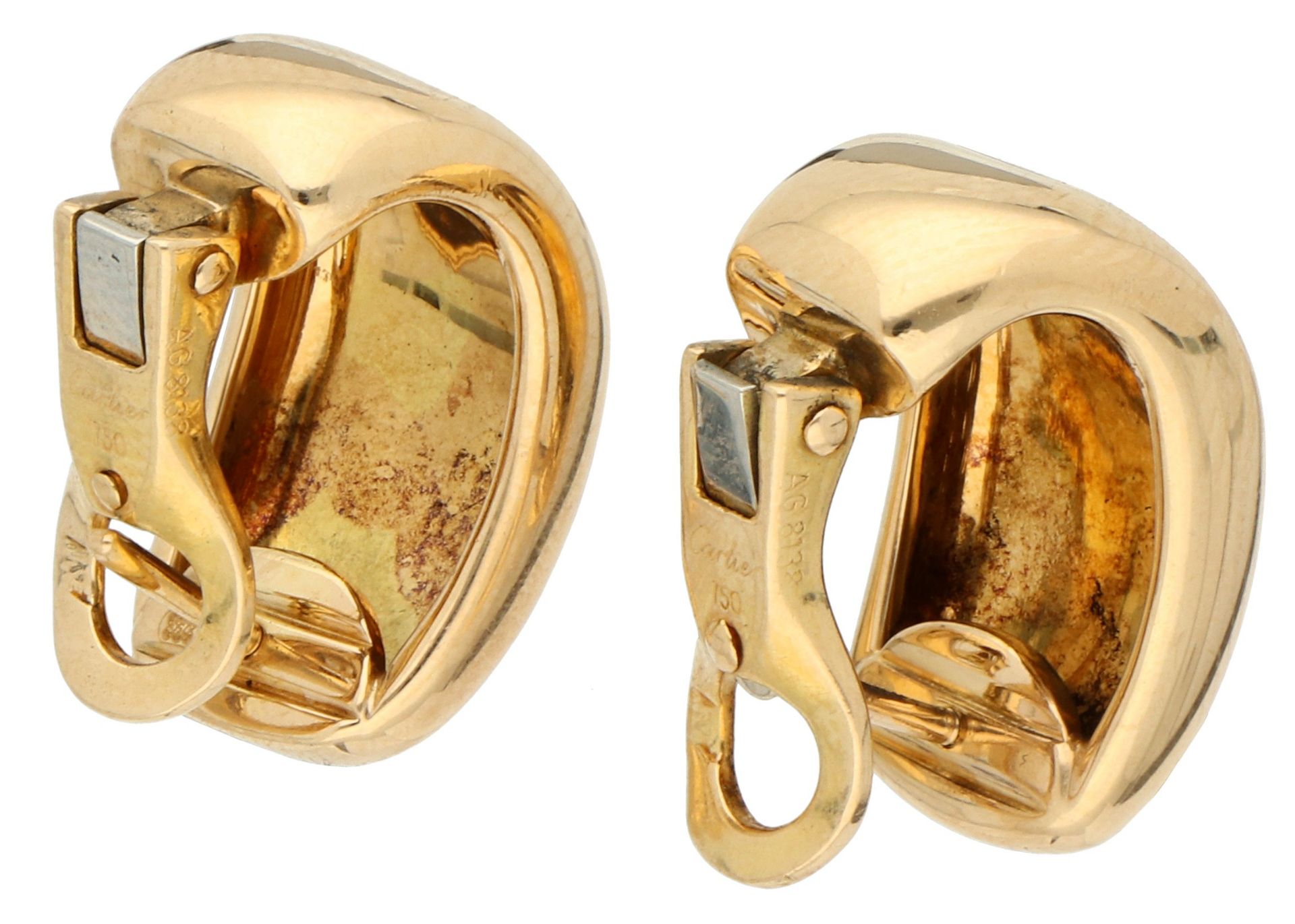 No Reserve - Cartier 18K yellow gold earrings. - Bild 2 aus 3