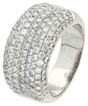 No Reserve - 18K White gold design ring with approx. 1.43 ct. diamond.