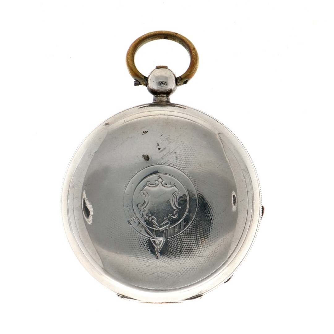 No Reserve - Waltham Mass. 925/1000 silver - Men's pocketwatch - approx. 1800 - 1850. - Image 2 of 5