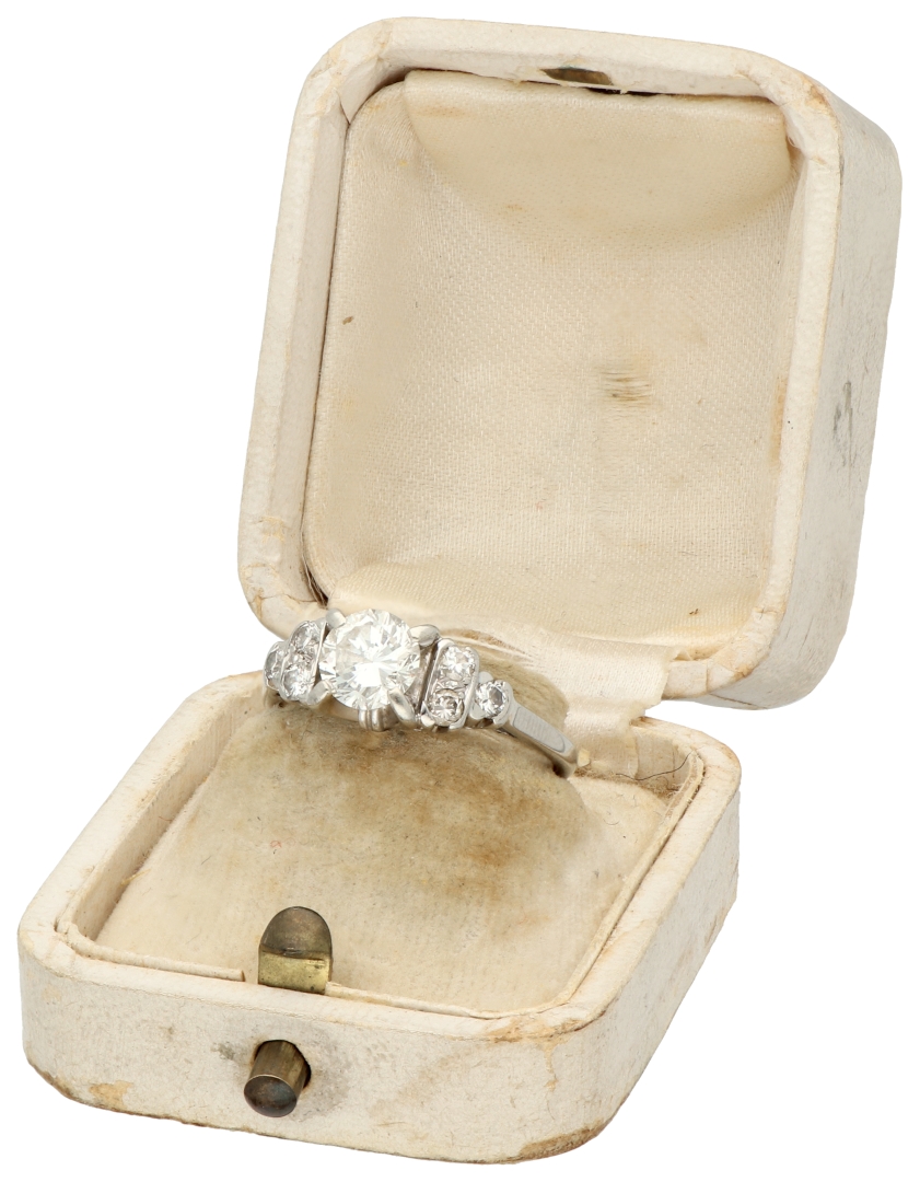No Reserve - 18K White gold Art Deco ring set with approx. 1.02 ct. diamond. - Image 4 of 4