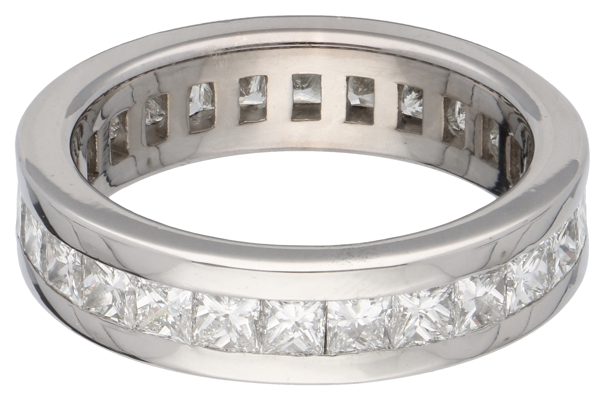 No Reserve - 18K White gold alliance ring set with approx. 3.85 ct. diamond. - Bild 2 aus 2