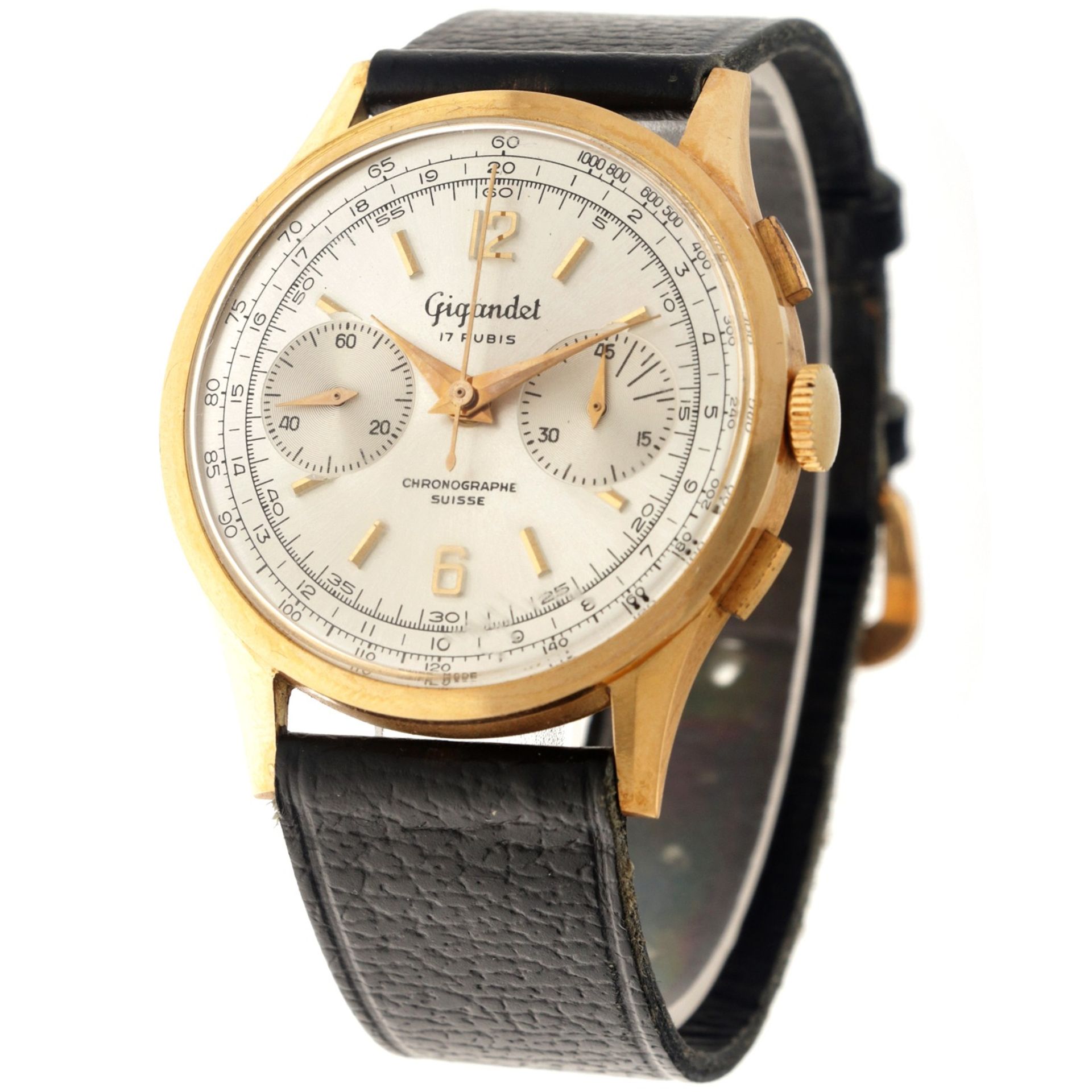 No Reserve - Gigandet Vintage  Chronograph 18K. - Men's watch.  - Bild 2 aus 6