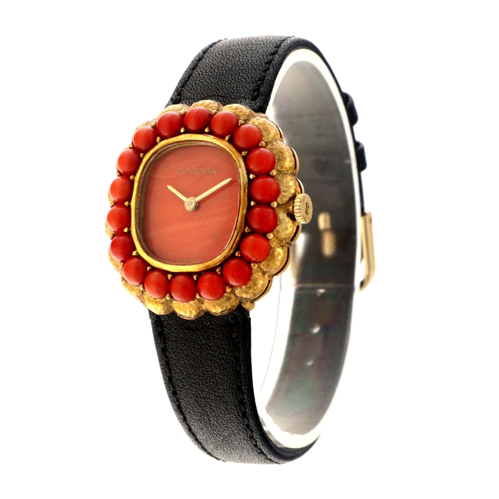 No Reserve - Juvenia 18K. Blood coral - Ladies watch. - Image 2 of 5