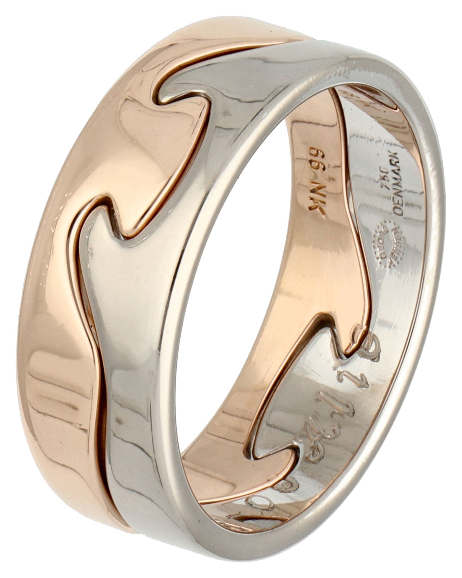 No Reserve - Georg Jensen 18K bicolor gold Fusion ring.
