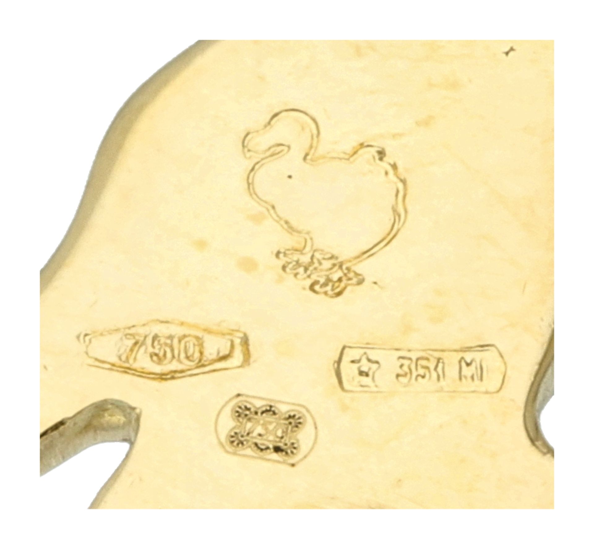 No Reserve - Pomellato 18K yellow gold DODO monkey pendant/charm. - Image 3 of 3