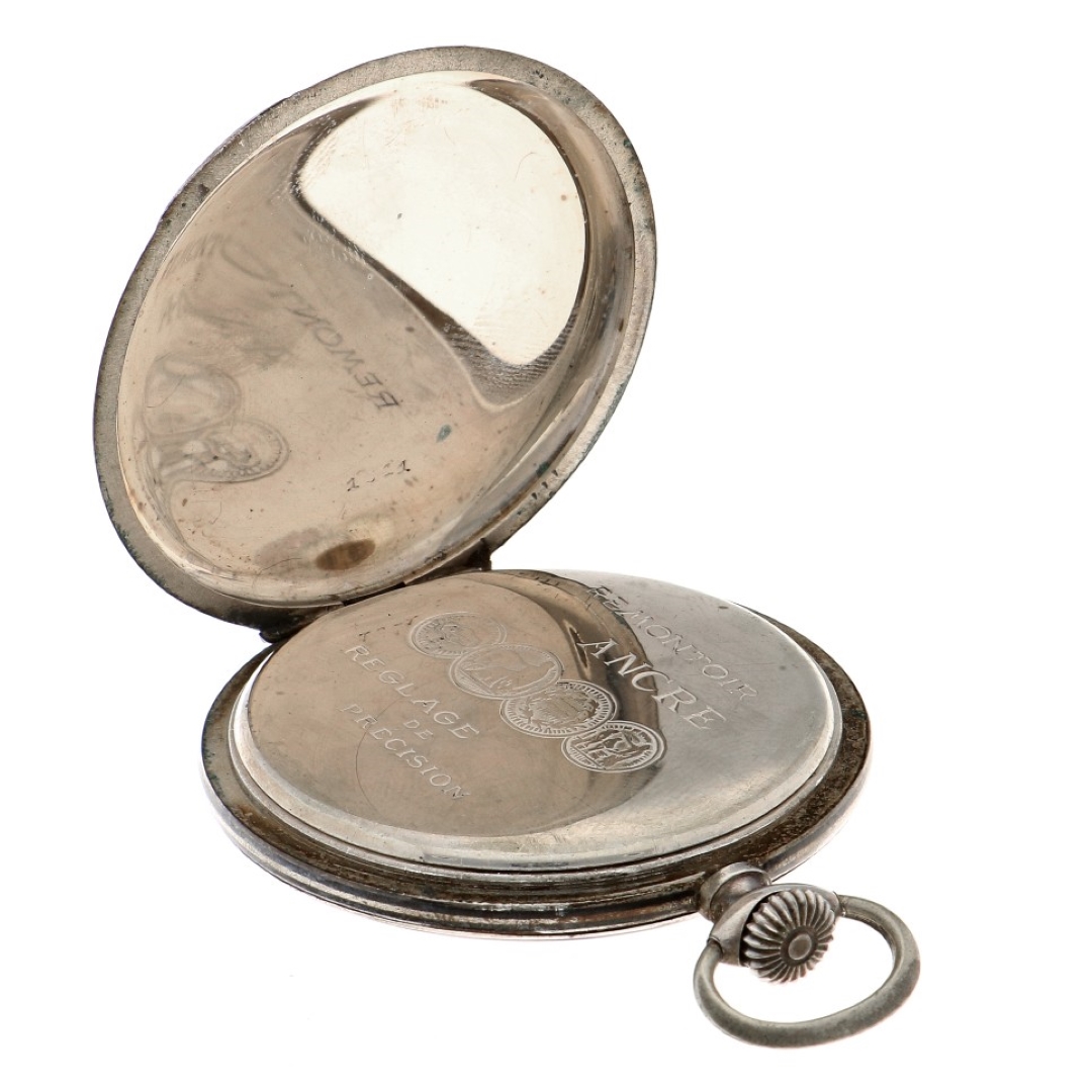 No Reserve - Zena Chronomètre Lever-Escapement silver 800/1000 - Men's pocketwatch. - Image 4 of 5