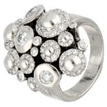 No Reserve - Ponte Vecchio 18K white gold 'Exuberance' design ring with diamond.