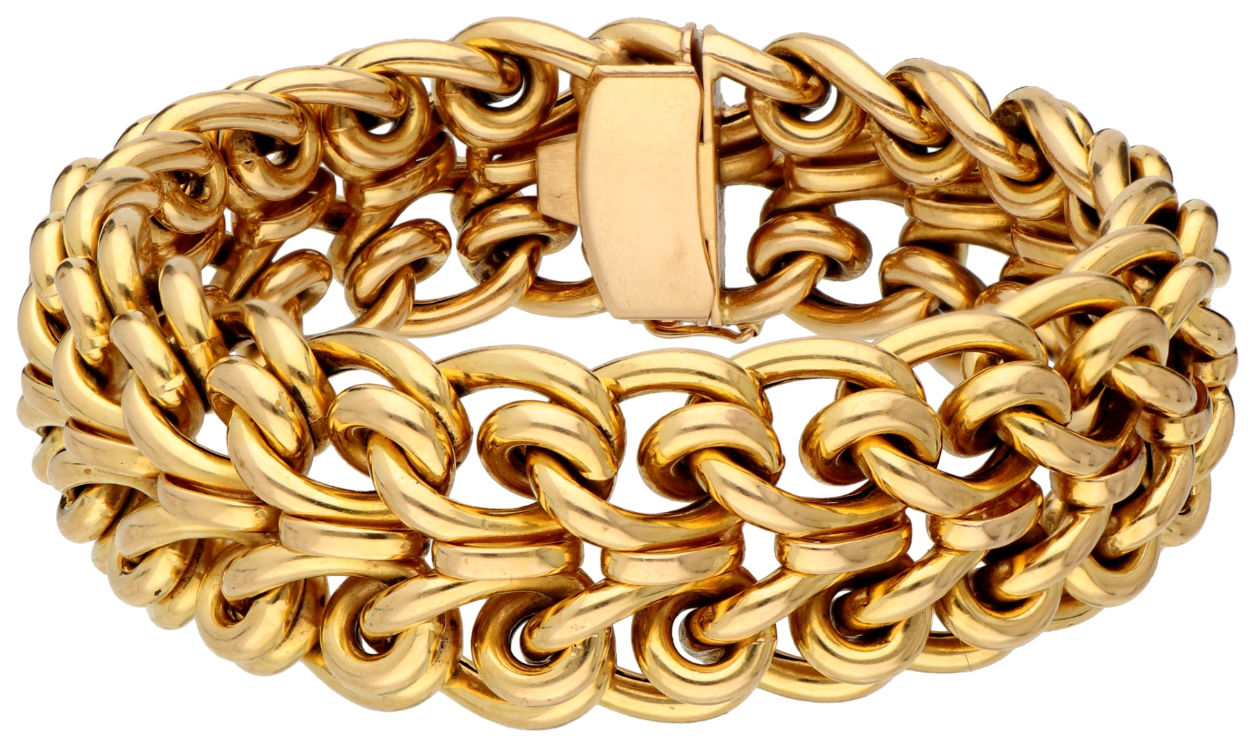 No Reserve - 18K Yellow gold link bracelet.