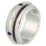 No Reserve - Piaget 18K white gold Possession ring set with diamond and sapphire.