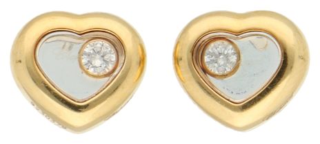 No Reserve - Chopard 18K yellow gold Happy Diamonds stud earrings set with approx. 0.11 ct. diamonds