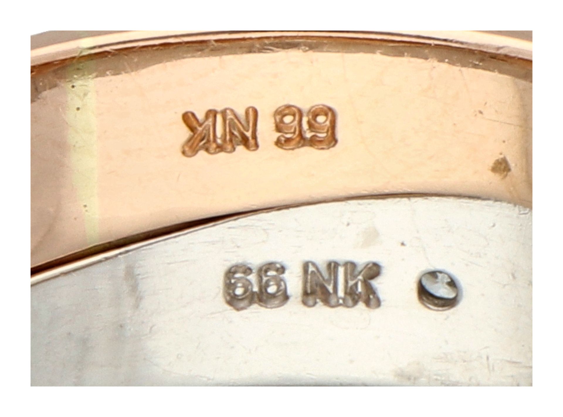 No Reserve - Georg Jensen 18K bicolor gold Fusion ring set with approx. 0.30 ct. diamond. - Bild 5 aus 5