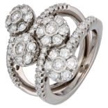 No Reserve - Pasquale Bruni 18K white gold 'Figlia Dei Fiori' twist ring set with approx. 0.92 ct. d