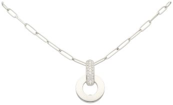 No Reserve - 18K White gold LeChic necklace set with a total of approx. 0.18 ct. diamonds.