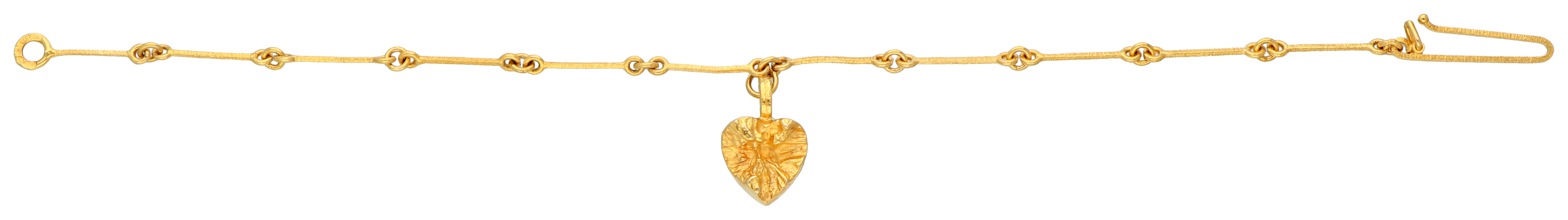 No Reserve - Lapponia 14K yellow gold 'Heart' bracelet by Björn Weckström. - Image 3 of 4