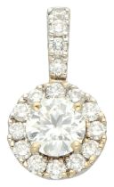 No Reserve - 18K White gold pendant set with approx. 1.24 ct. diamond.