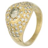 No Reserve - 18K yellow gold ring set with approx. 1.27 ct. diamond.