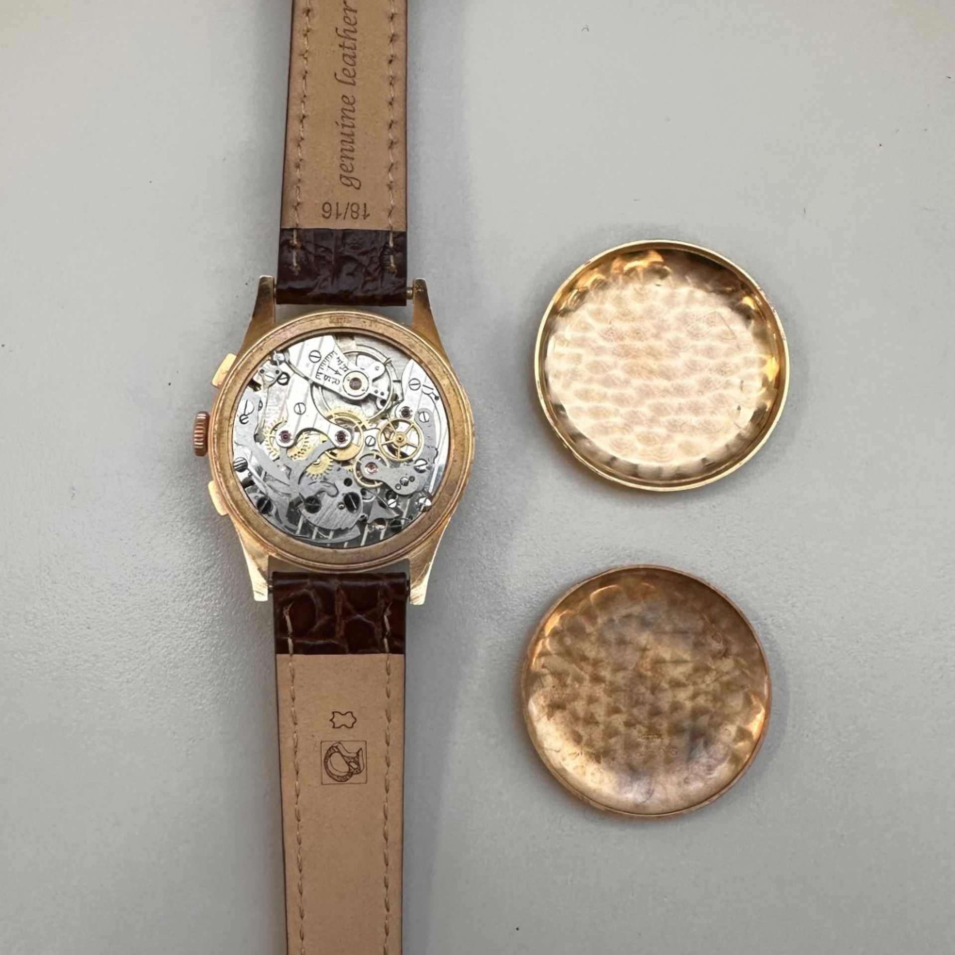 No Reserve - Titus Chronograph Suisse 18K. - Men's watch. - Image 6 of 6