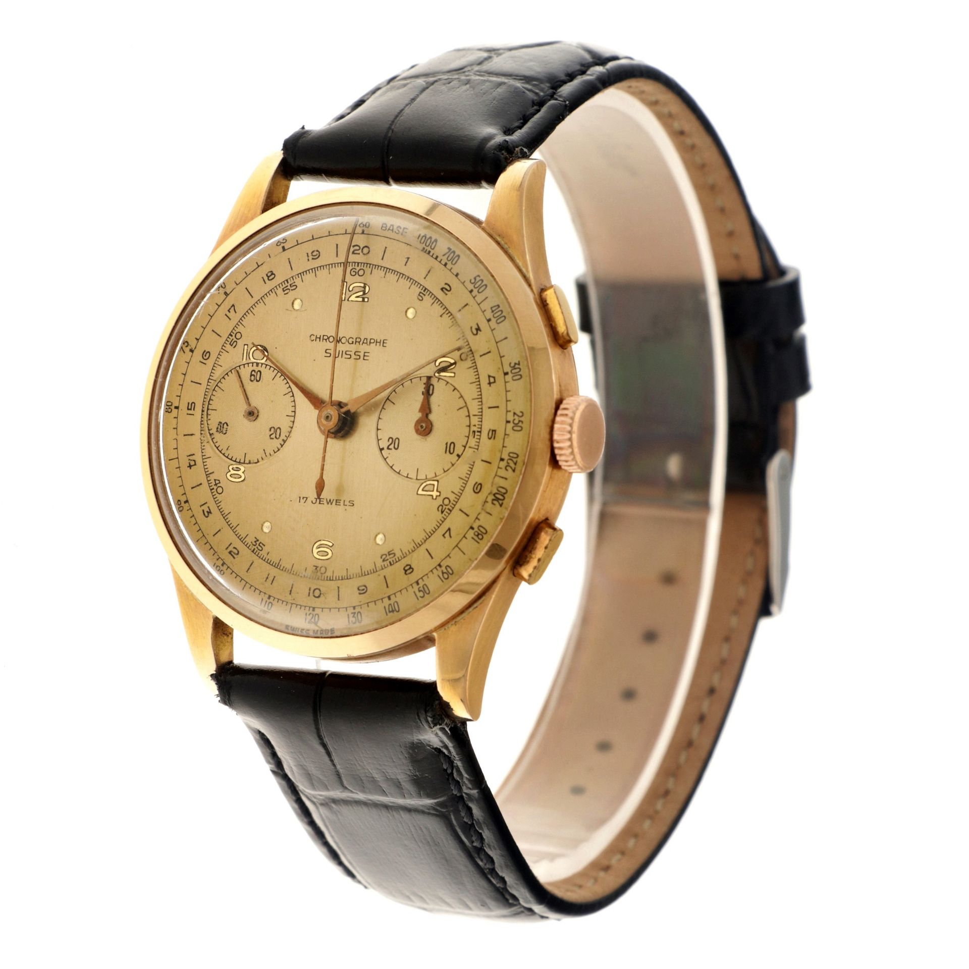 No Reserve - Chronograph Suisse 18K. - Men's watch.
 - Bild 2 aus 7