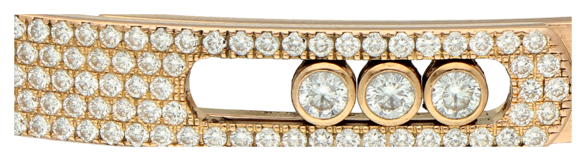 No Reserve - Messika 18K rose gold Move bracelet set with approx. 1.72 ct. diamond. - Image 2 of 5