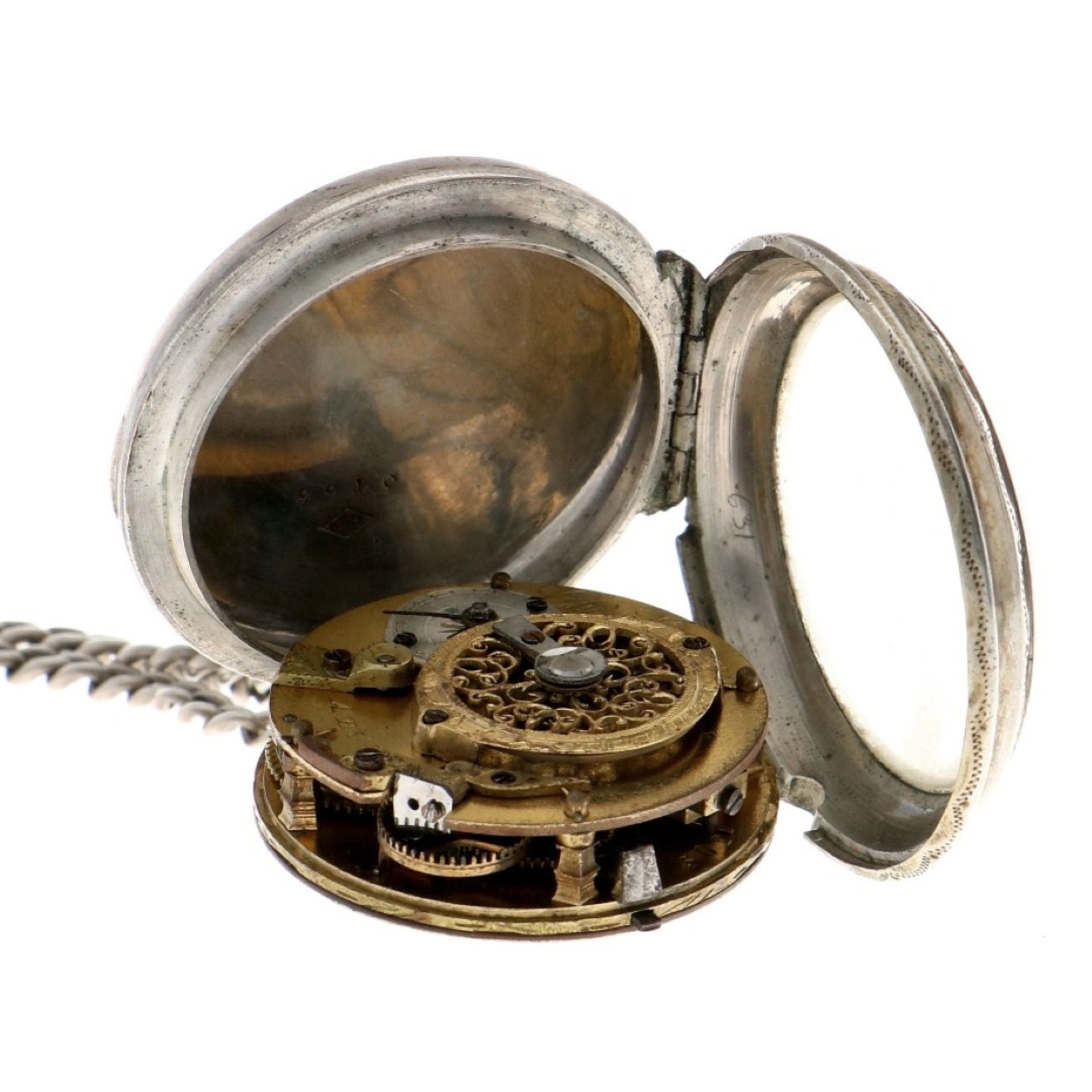 No Reserve - Ch. Thonon A Huy Verge Fusee - Men's pocketwatch. - Bild 3 aus 4