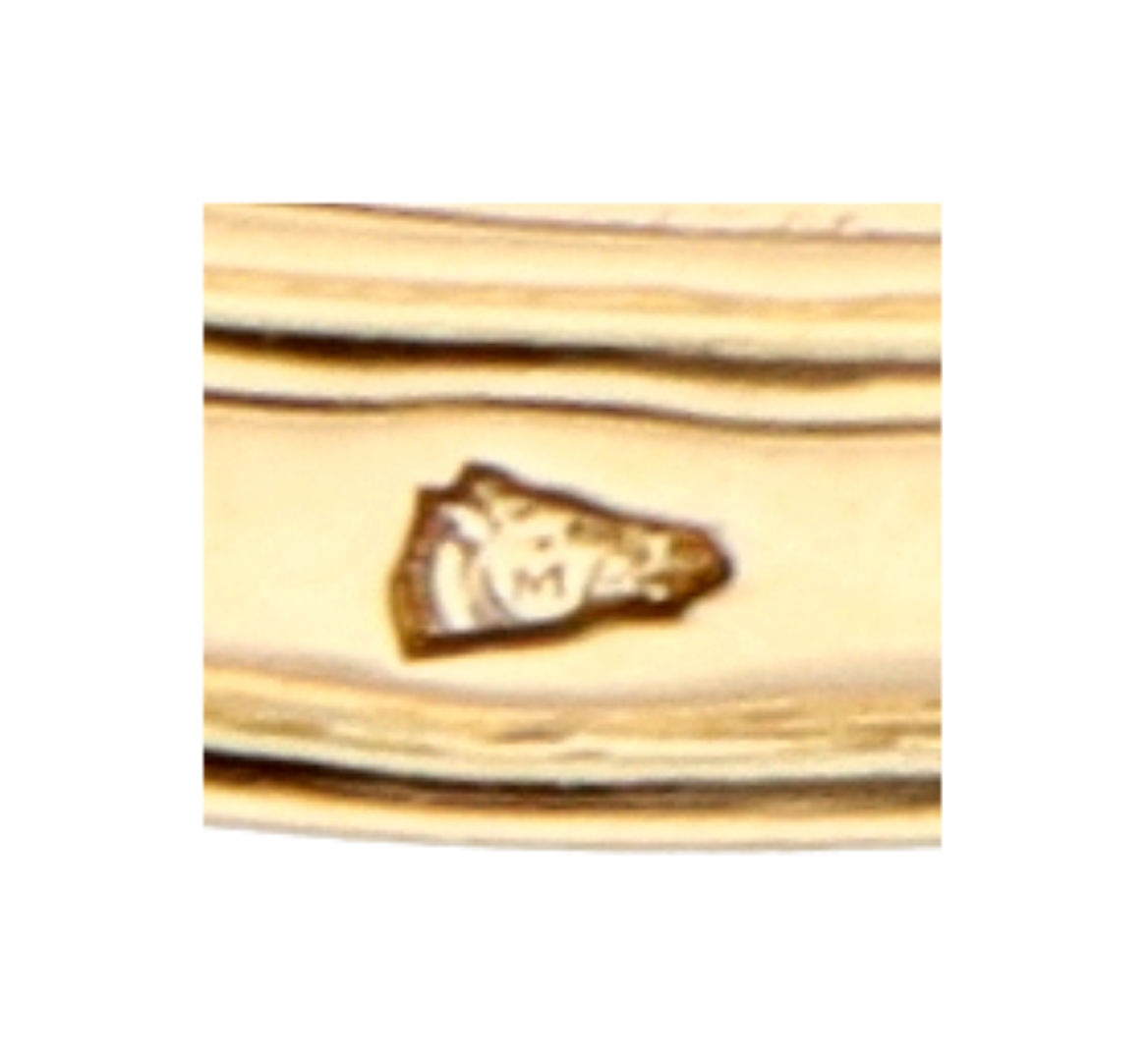 No Reserve - Franse 18K yellow gold Toi & Moi ring with approx. 0.75 ct. diamond. - Image 3 of 3