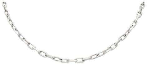 No Reserve - Cartier 18K white gold Santos link necklace.