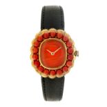 No Reserve - Juvenia 18K. Blood coral - Ladies watch.